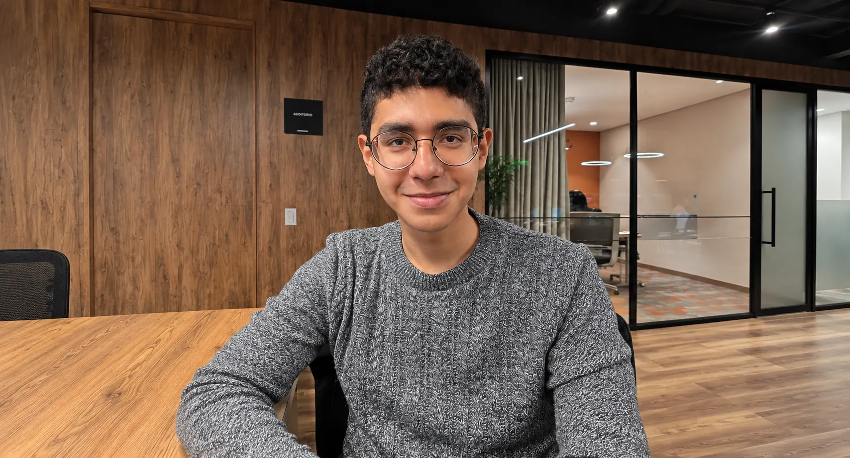 Andrés Cabrales Baena at the office